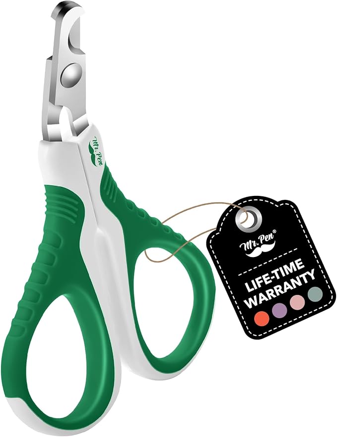 Mr. Pen Cat Nail Trimmer - Green &amp; White, Cat &amp; Kitten Nail Clipper, Pet Claw Trimmer for Small Dogs