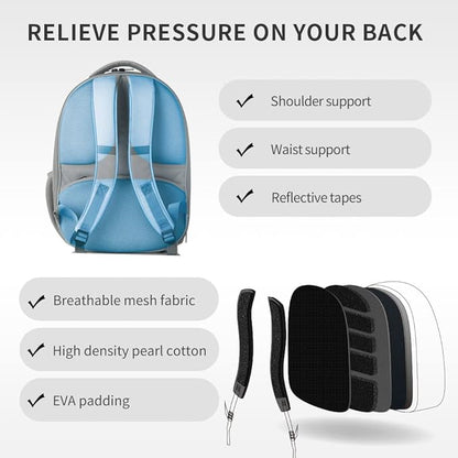 PETKIT Cat Backpack Carrier with Inbuilt Fan &amp; Light, Airline-Approved Pet Backpack Bubble for Kitty Small Dog, Detachable Dog Backpack with Padded Strap for Travel, Hiking, Walking &amp; Outdoor