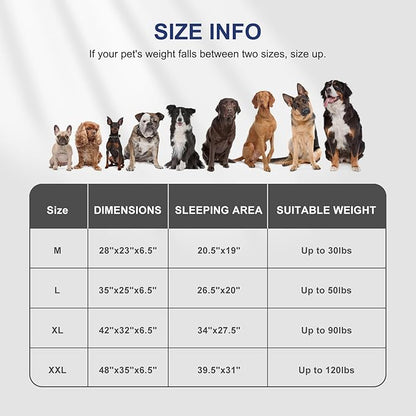 FURTIME Orthopedic Dog Bed for Extra Large Dogs - XL Washable Dog Sofa Beds Large, Supportive Foam Pet Couch Bed with Removable Washable Cover, Waterproof Lining and Nonskid Bottom, Khaki