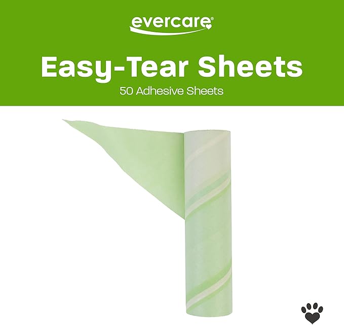 Evercare 10” Mega All-Purpose Pet Hair Lint Roller Refill, 50 Sheets – Sticky Roller for Pet Hair, Cat &amp; Dog Hair Remover, Lint Remover, Pet Hair Remover for Furniture, Clothing &amp; Cars