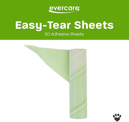 Evercare 10” Mega All-Purpose Pet Hair Lint Roller Refill, 50 Sheets – Sticky Roller for Pet Hair, Cat &amp; Dog Hair Remover, Lint Remover, Pet Hair Remover for Furniture, Clothing &amp; Cars