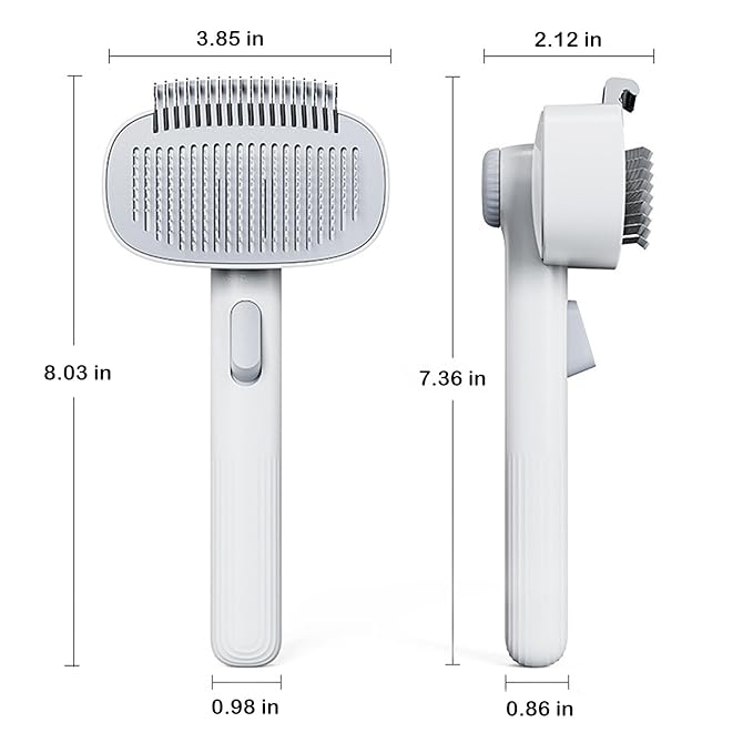2-in-1 Pet Deshedding Brush Cat Dematting Comb for Indoor Cats and Dogs Comb for Shedding Long &amp; Short Hair Gentle Massage Grooming Tool Easy to Remove Loose Undercoat,Matted Fur &amp; Tangles