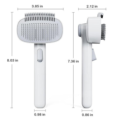 2-in-1 Pet Deshedding Brush Cat Dematting Comb for Indoor Cats and Dogs Comb for Shedding Long &amp; Short Hair Gentle Massage Grooming Tool Easy to Remove Loose Undercoat,Matted Fur &amp; Tangles