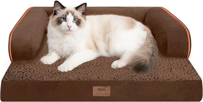 Small Dog Bed and Cat Sofa Waterproof Orthopedic Dog Beds for Small Dogs Cat Bed Comfy Pet Couch Sofa Beds with Washable Removable Cover &amp; Non-Slip Bottom