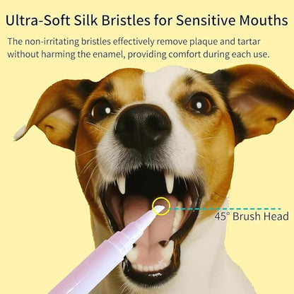 Pet Toothbrush Pen &amp; Oral Repair Gel for Dogs &amp; Cats – Teeth Cleaning Pen, Natural Plant Substance Tartar Remover for Repairing Pets&