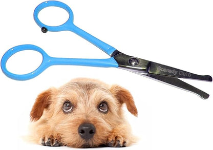 Tiny Trim 4.5" Ball-Tipped Scissor for Dog, Cat and all Pet Grooming - Ear, Nose, Face &amp; Paw - Scaredy Cut&