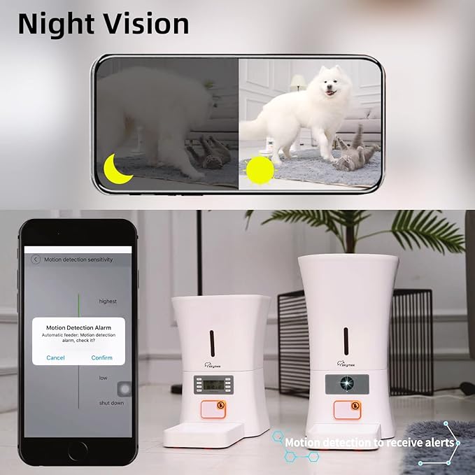 SKYMEE 12L 5G WiFi Aautomatic Dog Feeder Large Breed &amp; Automatic cat feeders 1080P Full HD Pet Camera Treat Dispenser Food Dispenser