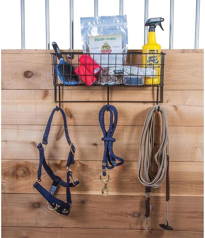 Basket &amp; Tack Rack for Horse | Sturdy, Multi-Function, Mounted Design | 5 Year Warranty