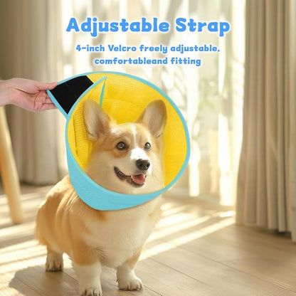 Soft Dog Cone Recovery Collars &amp; Cones After Surgery for Medium Large Dogs, Comfy Ecollars to Stop Licking, Adjustable, Dog Ecollars for Recovery Plastic: Superior Support Fabric: Soft Comfort, XL