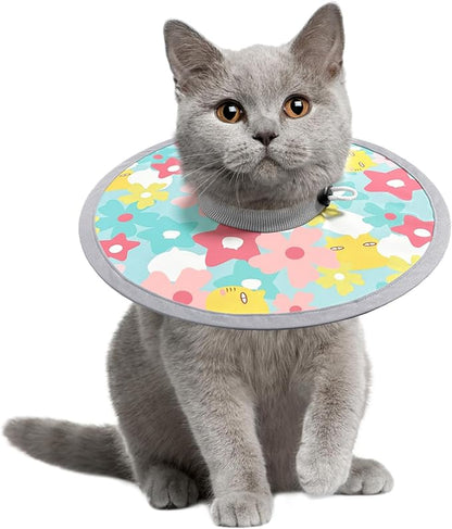 LOS ANDES Cat Recovery Collar - Adjustable Protective Collar Alternative, Prevents Licking Wounds, Lightweight for Kitten &amp; Puppy