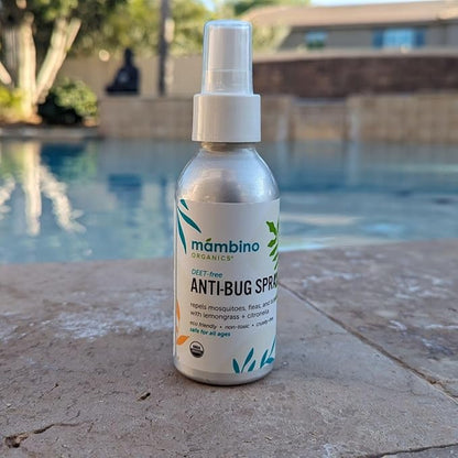 Mambino Organics Outdoor Set - Anti-Bug Mosquito Repellent Spray, Soothing Stick – All Natural, DEET-Free, Citronella Insect Repellant – 4 Fluid Ounces