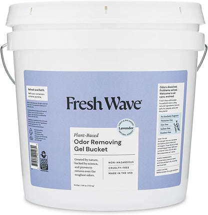 Fresh Wave Odor Removing Gel Bucket, 15.5 lb. (248 oz.) | Lavender Scent Refill | Odor Absorbers for Home | Safer Odor Relief | Natural Plant-Based Odor Eliminator | For Cooking, Trash &amp; Pets