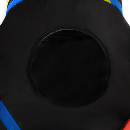 Tempcore 3 Way Collapsible Cat Tube Toys, Kitty Tunnel with Peek Hole Toy Ball, Black &amp; Rainbow