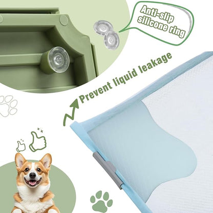 Puppy Pads &amp; Holder Set – Includes 20 Extra Large 30×36in Pee Pads, Anti-Slip Leak-Proof Pee Pad Holder with Secure Lock for Puppies &amp; Large Dogs and All Breeds