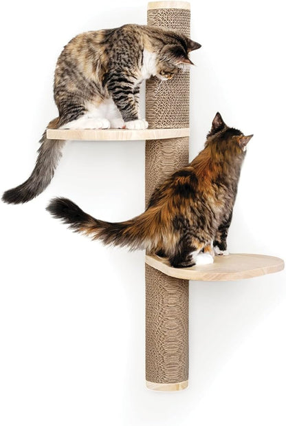 Cat Climbing Wall System – Modern Floating Shelves &amp; Perches for Cats - Sunrise Steps | Ascentials by FurHaven