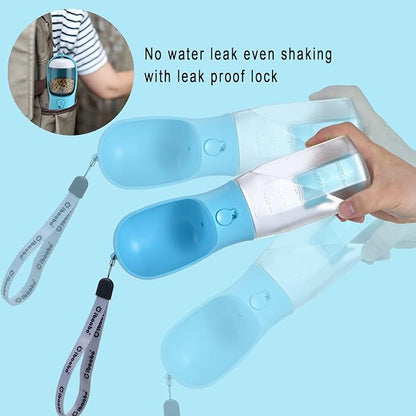 Dog Water Bottle with Food Container &amp; Poop Bag Holder, Travel Water Bowl, Portable Pet Dispenser, Dog Stuff Accessories Items, Puppy Essentials Necessities for Yorkie Chihuahua Walking Hiking