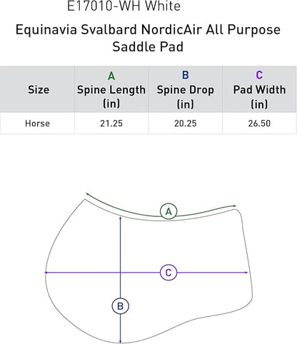 Equinavia Svalbard NordicAir™ Tech All Purpose Saddle Pad | Breathable Micromesh | Contoured Shape