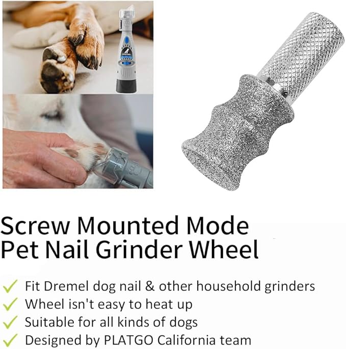 ClassC+80 Diamond Dog Nail for Dremel, Screw-Mounted Mode Nail Dremel Tool for Dogs, Especially Suitable for Long-Haired Dogs, Dremel Polishing Bits, Animals Nail Care &amp; Home Grinder Tools