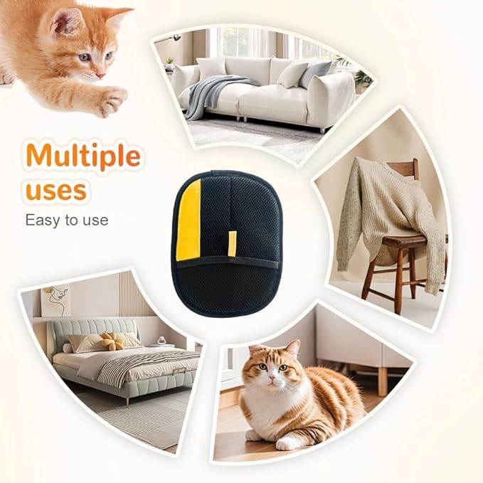 Static Pet Hair Removal Glove for Cats &amp; Dogs, Efficient Grooming Gloves for Pet Hair, Cat Grooming Gloves for Hair Removal