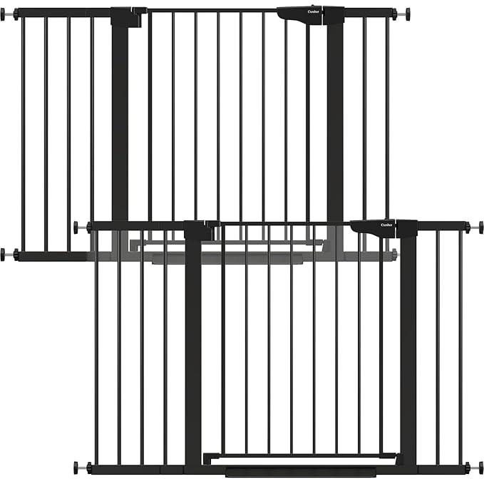 Cumbor 2 Pack 29.7"-48" Baby Gate for Stairs, Mom&