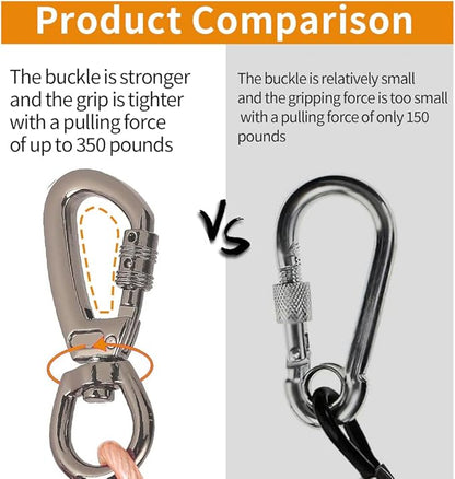 Dog tie Out Cable, 10/20/25/30/50/70/100 feet, Suitable for Dogs up to 350 pounds, Dog Cable with Swivel Buckle, Lightweight, Non-Winding, for Outdoor Camping, Yard Dog Cable (Orange, 20FT)