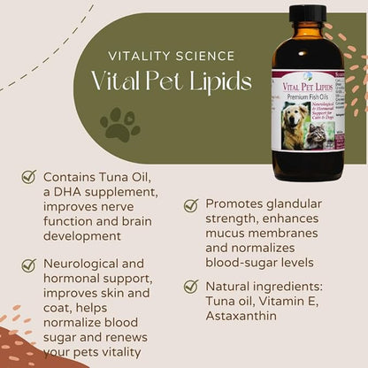 Vital Pet Lipids for Cats &amp; Dogs 8 oz.