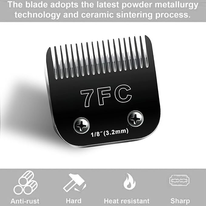 6pcs Dog Grooming Replacement Blades Compatible with Andis/Oster A5/Wahl KM-10 Series Dog Clippers,Detachable Clipper Replacement Blade,Black (6PCS Black-