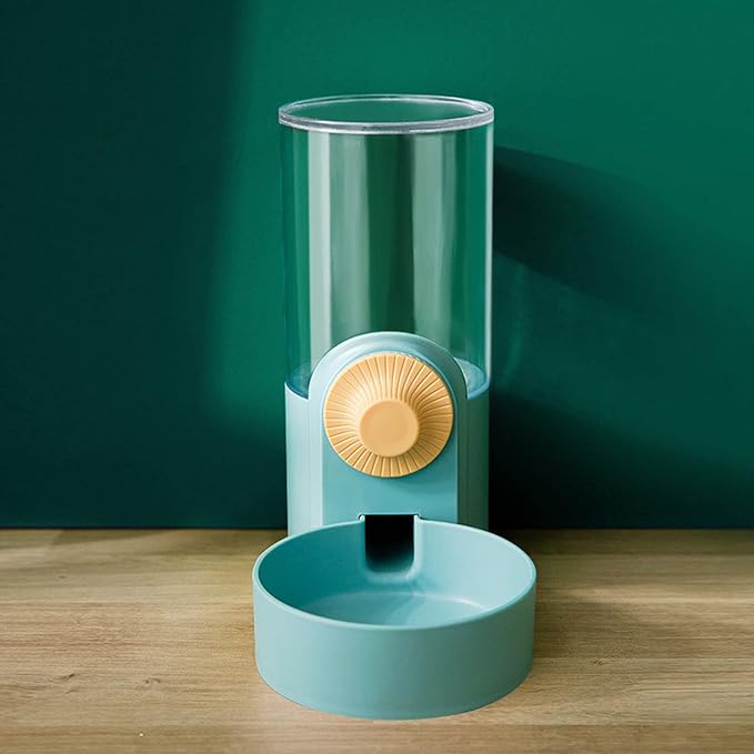 Pet Hanging Automatic Feeders Drinking Bowls 40oz, Auto Gravity Pet Feeding Water Set, Cage Pet Feeding Bowls Dispenser for Cats Dogs Puppy, Rabbit Hamsters Chinchilla Hedgehog (Green-Water)