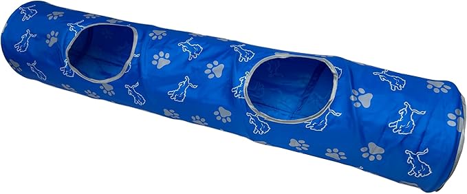 NFL Detroit Lions Cat Tunnel Tube Toy with Plush Football Catnip and Feathers Collapsible Tunnel for Cats to Play, Peek and Hide, Sporty &amp; Fun Cat Tunnel Toy with Team Logo All-Over Design!