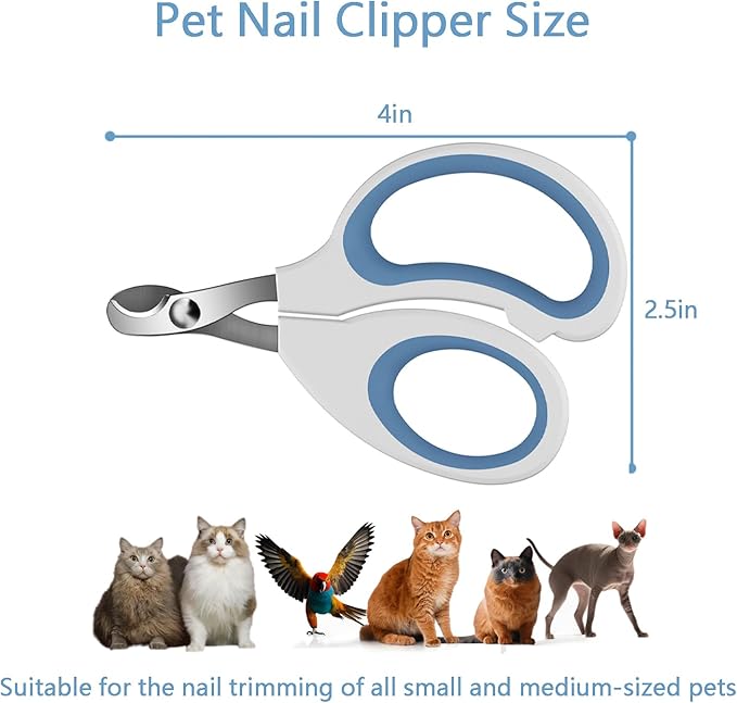 Cats &amp; Dogs Pets Nail Clippers &amp; Trimmers Rabbit Nail Clippers cat Nail Clippers for Indoor Cats cat Claw Clippers with Safety Guard Professional Grooming Tool for Cat Kitten