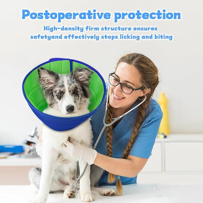 Soft Dog Cone Recovery Collars &amp; Cones After Surgery for Medium Large Dogs, Comfy Ecollars to Stop Licking, Adjustable, Dog Ecollars for Recovery Plastic: Superior Support Fabric: Soft Comfort, XL