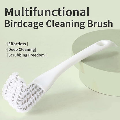 Bird Cage Cleaner with Long Handle &amp; Shovel – Easy Bird Droppings Removal Brush for Parrot &amp; Pet Cages &amp; Bird Perch – Durable Cage Cleaning Tool &amp; Accessory (2)