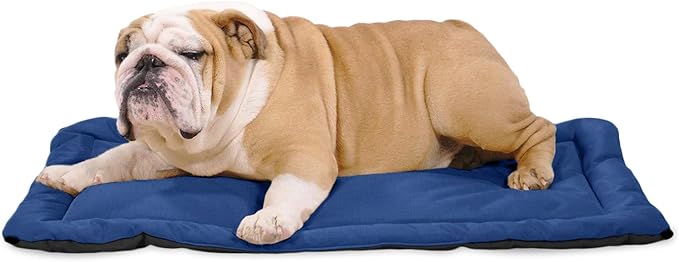 K9 Ballistics Tough Ripstop Dog Crate Pad - Durable &amp; Machine Washable with Non-Skid Bottom and 120-Day Warranty, Fits 36" Wire Crates - Medium, Blue Quartz