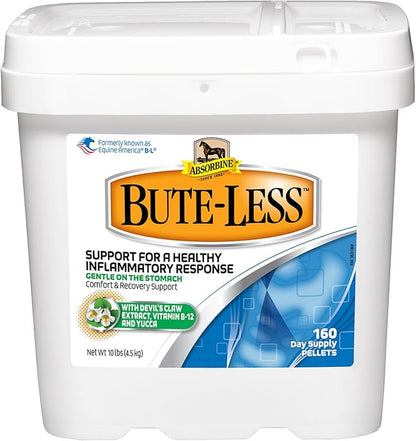 Absorbine Bute-Less Comfort &amp; Recovery Support Supplement, Provides Long-Term Comfort, Gentle on Stomach, Includes Devil’s Claw, Vitamin B-12, Yucca, 10 lb / 160 Day Supply