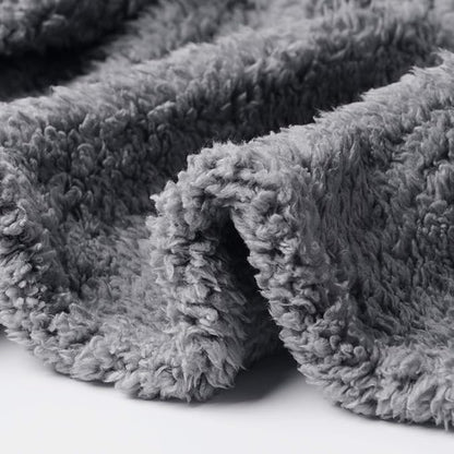 1 Pack 3 Calming Blankets Fluffy Premium Fleece Pet Blanket Soft Sherpa Throw for Dog Puppy Cat Grey Medium (30“x20&
