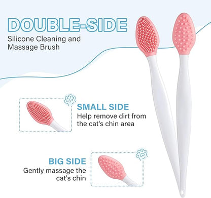 Cat Chin Acne Care Kit - Gently Removes Cat Chin Blackheads, Equipped with Cleansing Brush, Cruelty-Free, Nurtures Cat&