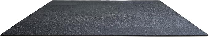 VEVOR 0.56 Inch Thick Gym Floor Tiles, 6 Tiles Rubber Top with EVA Foam, 25" x 25" Gym Flooring Workout Mats with 25 sq.ft Coverage, Interlocking Puzzle Gym Mats for Gym, Home, Garage, Black &amp; White
