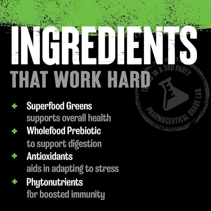 Animal Daily Greens Pill Packs - Kale, Wheat Grass, Alfalfa &amp; More - Convenient Prebiotic and Probiotic Superfood Blend for Superior Digestion, Gut Health, and Immunity For Men &amp; Women - 30 Day Supply