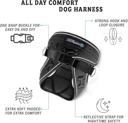 Comfort Fit Dog Harness – Adjustable No-Pull Vest for Small, Medium &amp; Large Dogs – Soft Padded Step-in Design for Easy Control – Ideal for Walking, Running &amp; Training – All-Weather Premium Dog Vest