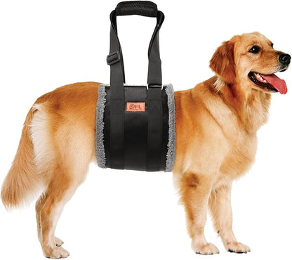 Adjustable Dog Lift Harness, Dog Sling for Large Dogs Hind Leg Support, Soft Lift Support Helps Senior, Injured, Disabled and After ACL Surgery Dogs-Black &amp; Grey (X-Large)