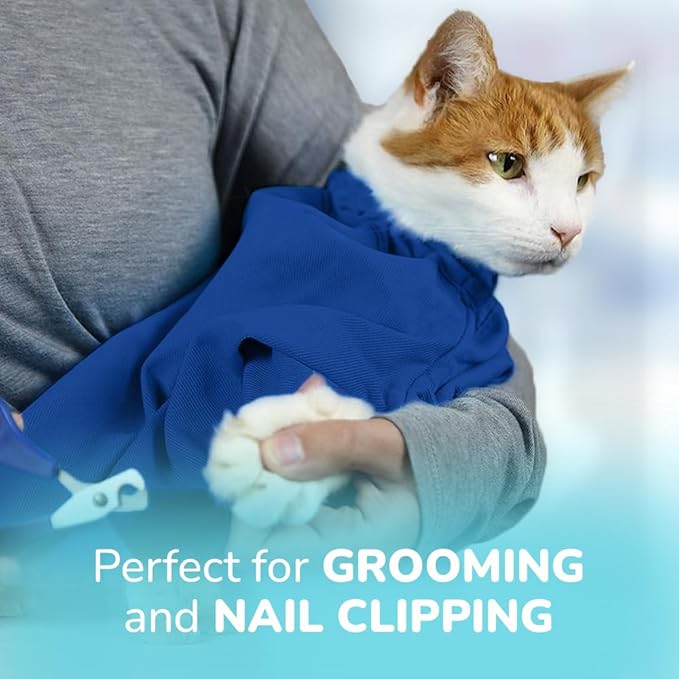 Cozy Comfort Carrier - Small Cobalt Blue Cat Carrier Soft for Grooming, Vet Visits, Medication Administration, Dental Care, Nail Trimming, and Car Travel