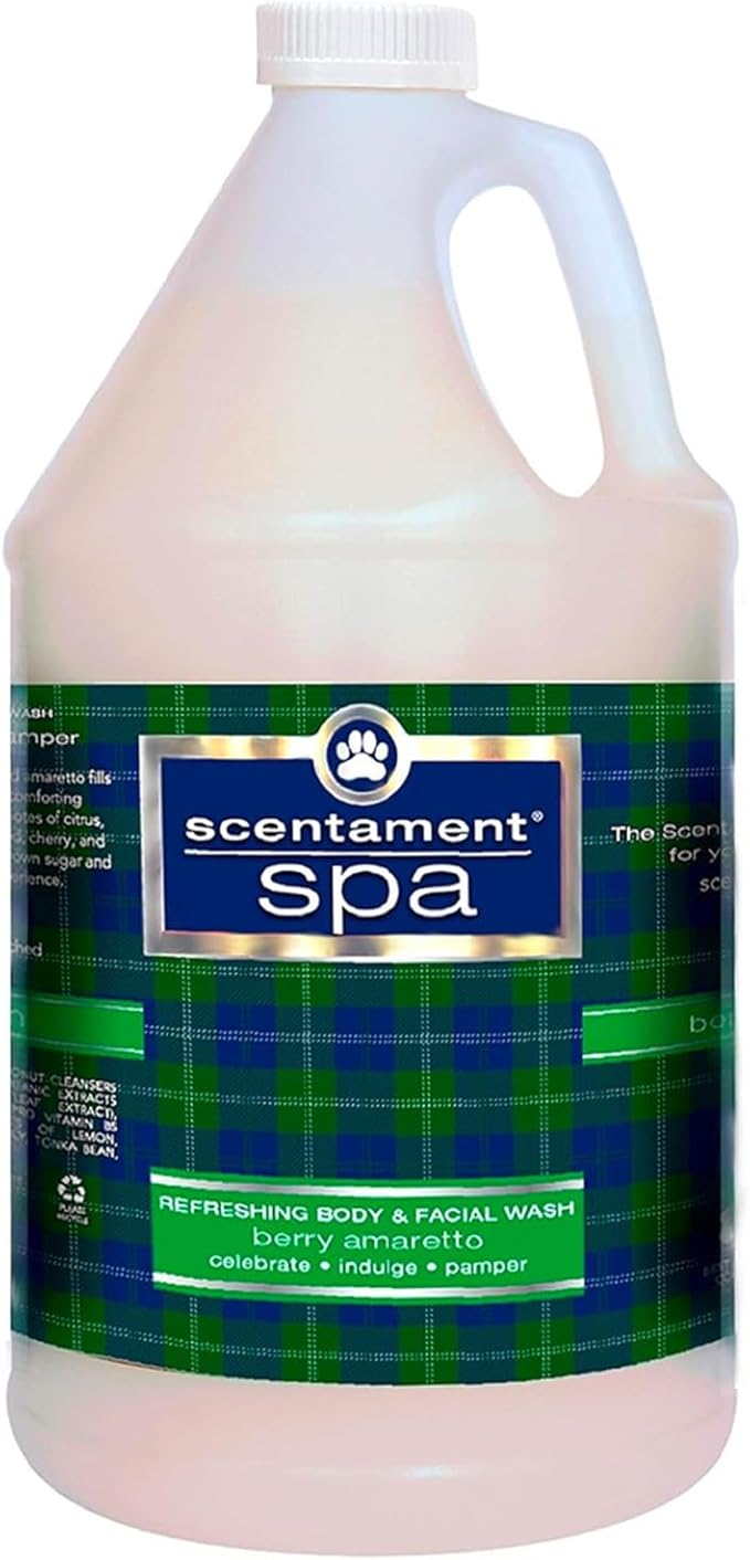 Scentament Spa Seasonal Facial &amp; Body Wash, Berry Amaretto, 1 Gallon, Model: S55-Gallon