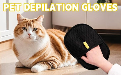 Pet Hair Removal Glove for Cats &amp; Dogs, Upgrade Efficient Grooming Gloves for Pet Hair, Electrostatic Pet Hair Remover for Hair Removal, Reusable Pet Hair Remover Glove (4pcs)