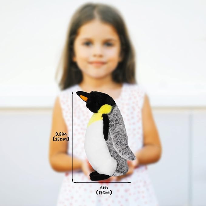 Penguin Plush Toy, 10" Stuffed Animal Small Plushie Doll, Soft Fluffy Like Real Penguin Hugging Toy - Present for Every Age &amp; Occasion