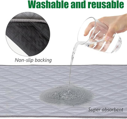 Artificial Grass Dog Grass Pad with Tray, Reusable Pet Urinal Pads for Training, 4 Layers Washable Bathroom Balcony Indoor Dog Potty (M-20×25")