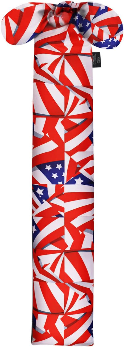 Harrison Howard Stretchy Tail Bag Breathable Horse Tail Guard Slip on Design Protect Horse Tail 2 Strand Closure Straps Keep Tail Clean &amp; Protected 22" L Length Makes Grooming Easy-Flag Grid