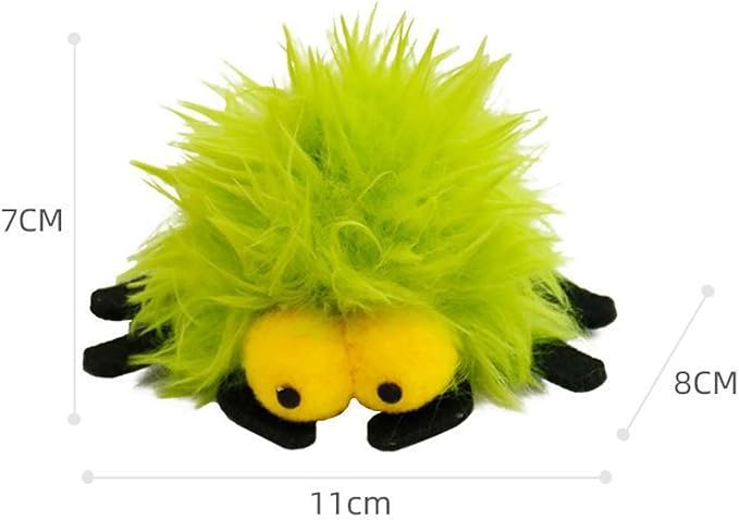 2 Pack-Spider Cat Kicker Toy with Catnip &amp; Bell Inside, Cat Stuffed Animal Soft Cat Toys, Cute Cat Feather Toy Plush Cat Toy, Cat Nip Toys Cat Toys for Bored Cats, Interactive Cat Toys for Indoor Cats