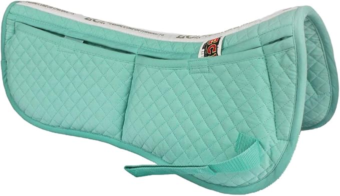 ECP Equine Comfort Products Adjustable Shock Absorbing Memory Foam Half Saddle Pad, Injury Prevention &amp; Pressure Relief, Customizable Fit, Breathable for All Riding Styles