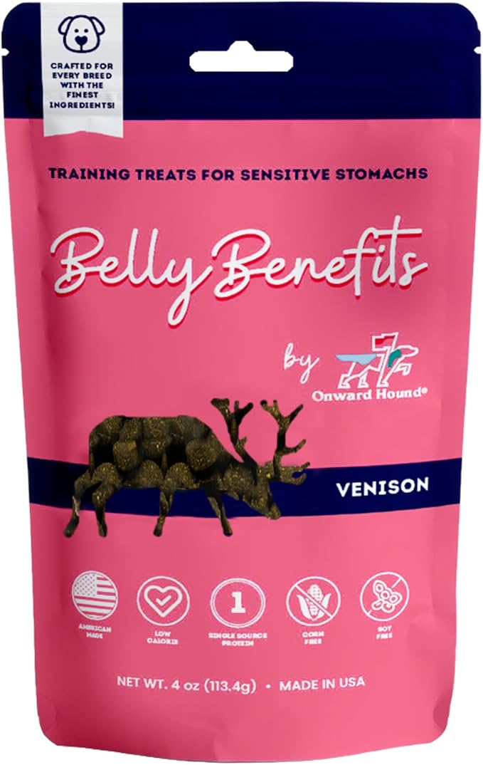 Training Treats for Dogs - Soft Venison - Low Calorie Dog Training Treats for Sensitive Stomachs with Single Source Premium Protein, Corn Free, &amp; Soy Free Formula - 4 oz