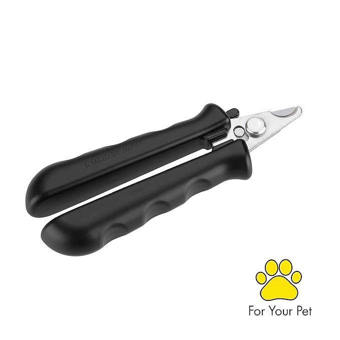 Tweezerman Small Nail Clippers for Dogs &amp; Cats, Manual Professional Dog &amp; Cat Nail Trimmer with Ergonomic Handle